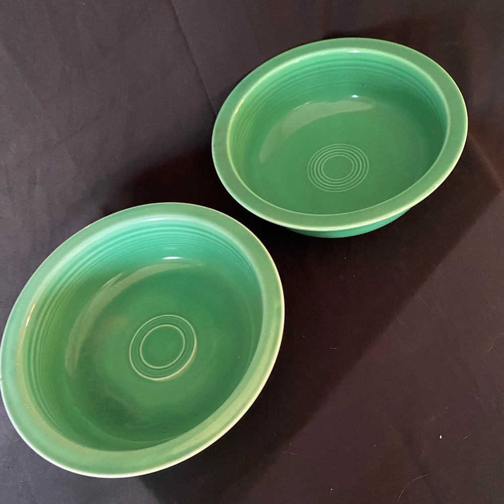 Pair of Vintage Fiesta Nappy Bowls 8.5”